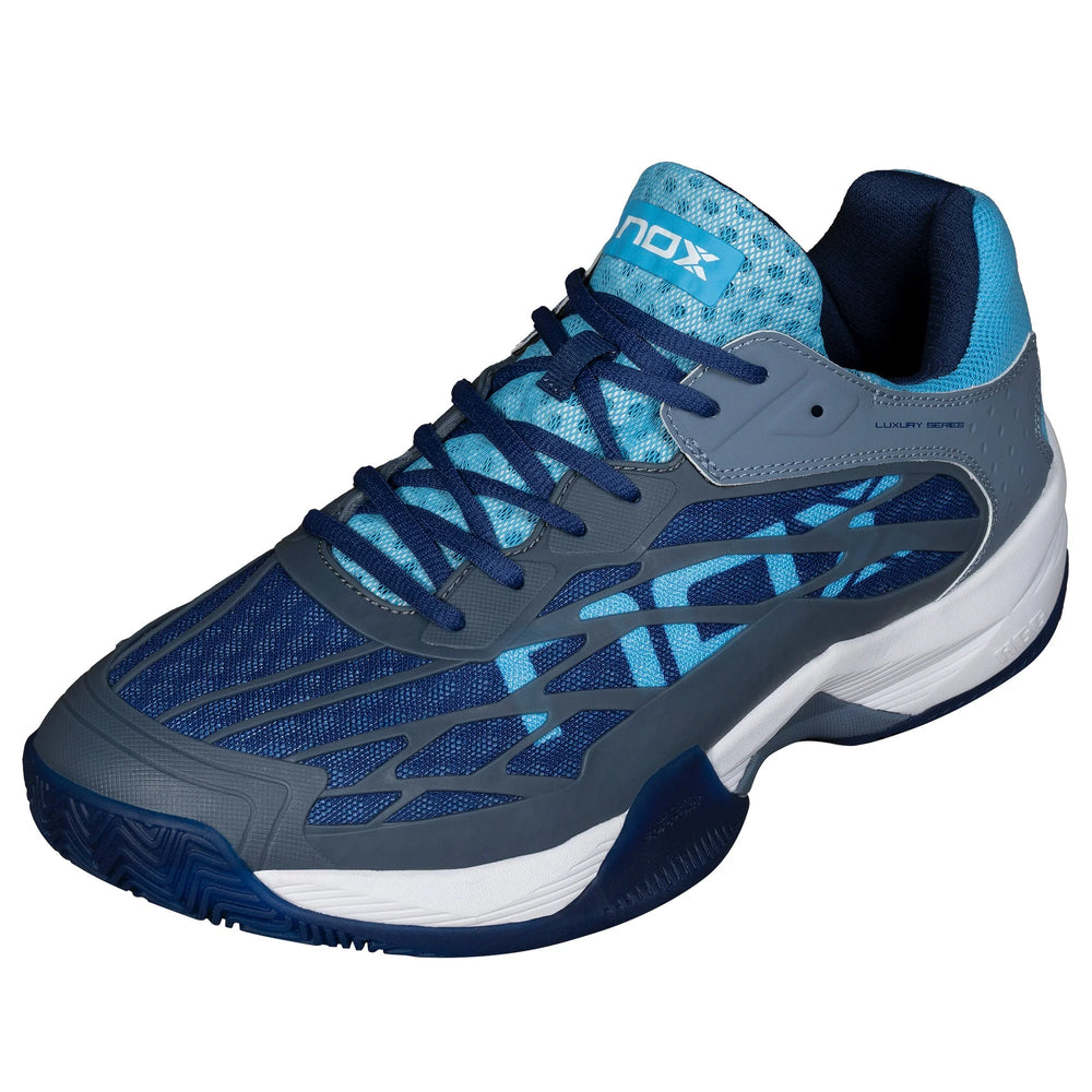 Pantofi padel Nox AT10 LUX  Stone/Bonnie Blue